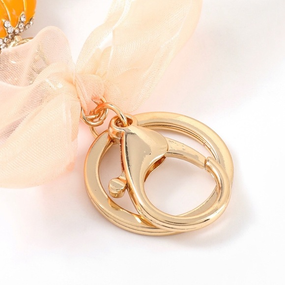 Pumpkin Rhinestone Keychain - Picture 9 of 9